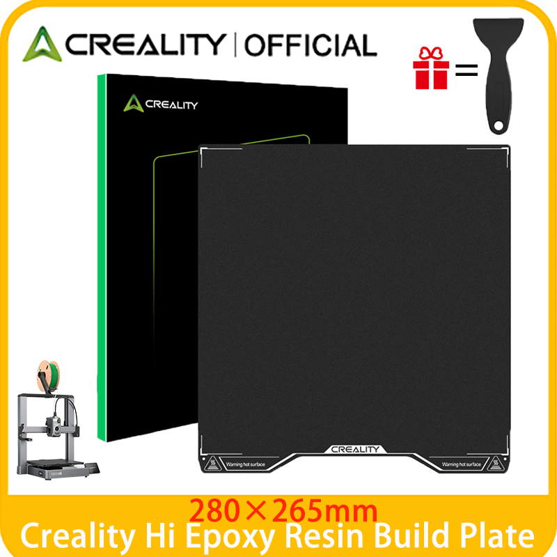 3D Printer Bed Spring - Creality Hi エポキシ樹脂ビルドプレート、280×265mm コーティングスプリングスチールベッドプレート Creality Hi