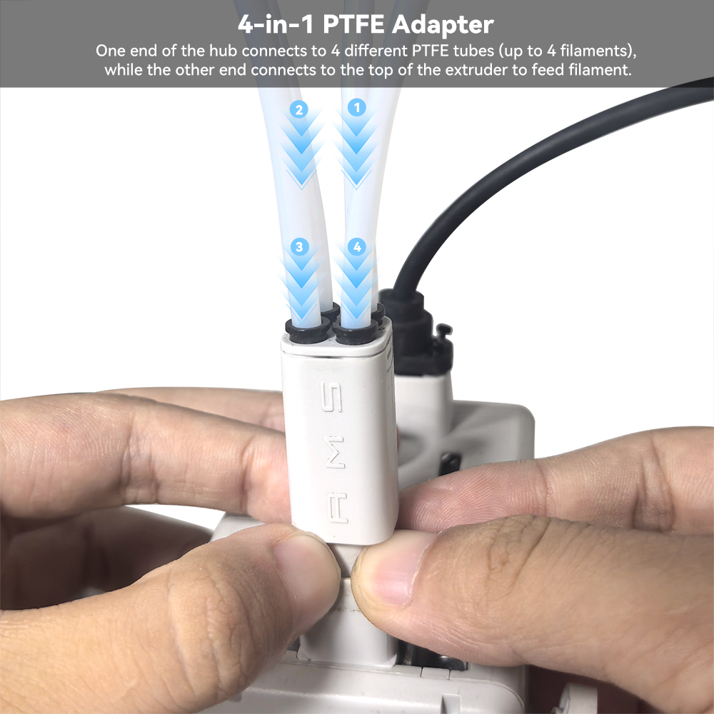 3D Printing Xyz - アップグレードされた4-in-1 PTFEアダプター（Bambu Lab A1/A1 mini AMS