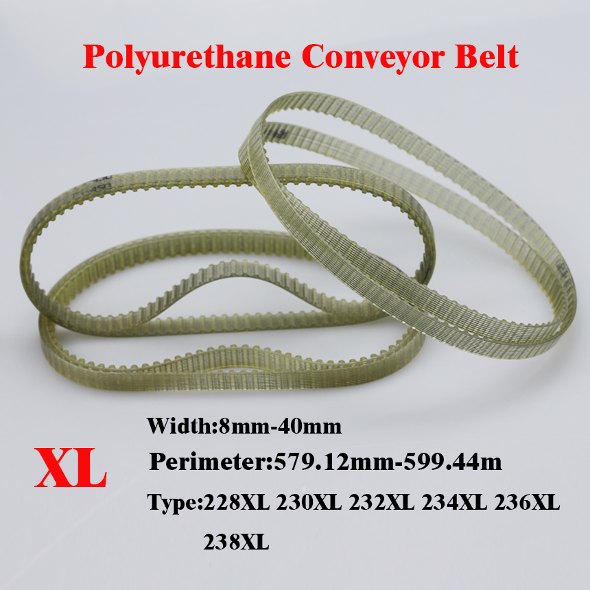Timing Belt - 5.08mmピッチ ポリウレタンPU製 スチールワイヤー入り コグ付き同期タイミングベルト 228XL 230XL