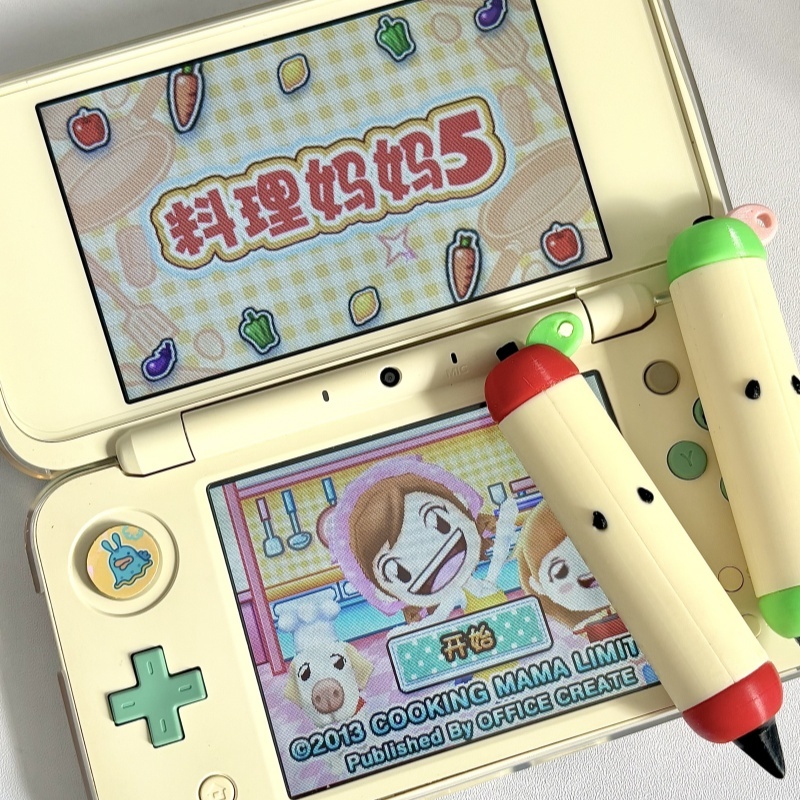 3D Printing Pen - スタイラスペンかわいいリンゴの形の 3D プリント細い先端チェーン付き任天堂 3DS 2DS NDS
