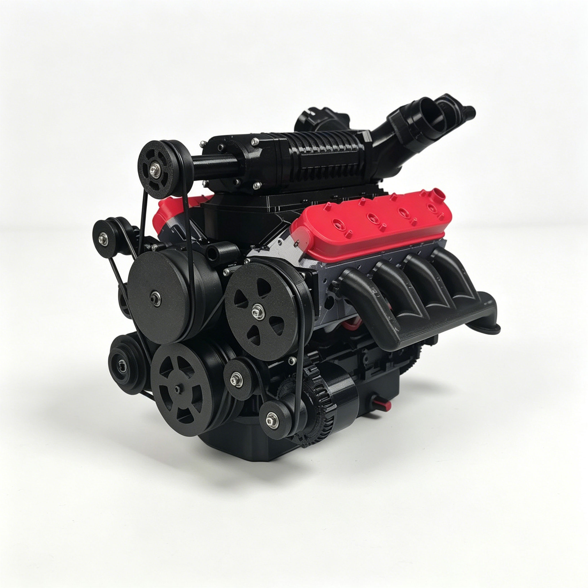 3D Printing Operator - 3Dプリント製LS3 V8エンジンモデルキット プラスチック製 電動始動可能 機械式ミニモーター作動エンジンモデル おもちゃ