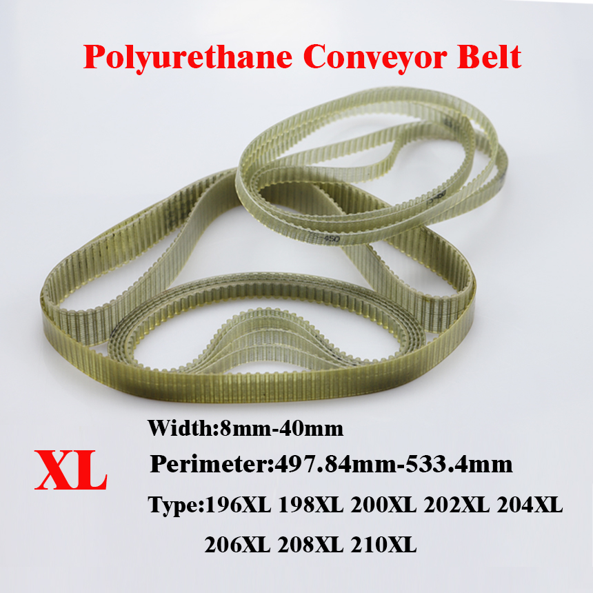 Timing Belt - 5.08mmピッチ ポリウレタンPUスチールワイヤー入りコグ型同期タイミングベルト 196XL 198XL 200XL 202XL