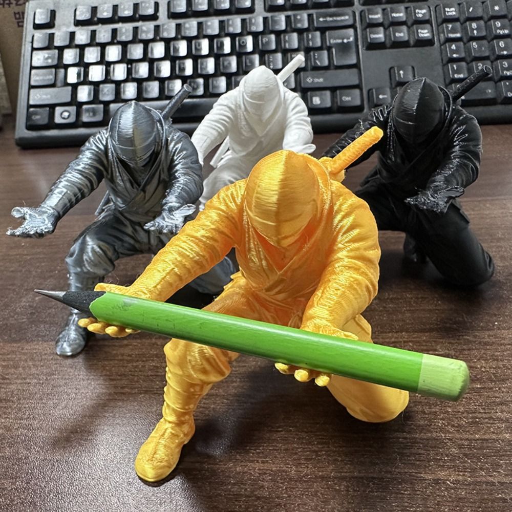 3D Printing Pen - ファッション面白い忍者オーナメント装飾品クリエイティブペンホルダー多機能3Dプリント戦士オーナメント家の装飾