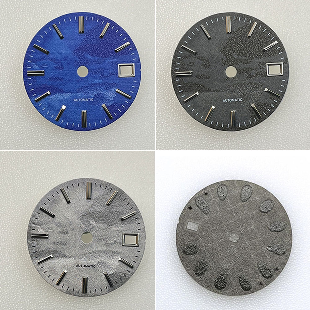 3D Printing Watch - 28.5mm 腕時計文字盤 NH35/NH36ムーブメント用 機械式時計文字盤 3Dプリントパターン 海の雲柄