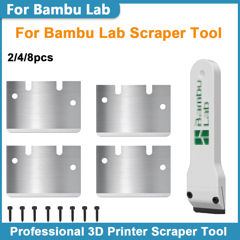 Print Removal Spatula - プロ仕様3Dプリンタースクレーパー、金属製3Dプリンター除去用スパチュラ（Bambu Lab A1/X1/P1シリーズ対応）、鋭利で硬化されたスクレーパーブレード