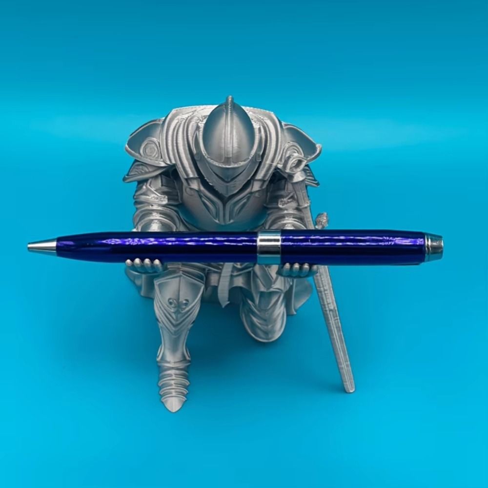 3D Printing Pen - 面白いひざまずく騎士ペンホルダー、創造的な多機能3Dプリント騎士オーナメント、デコレーション、デスクトップアクセサリー