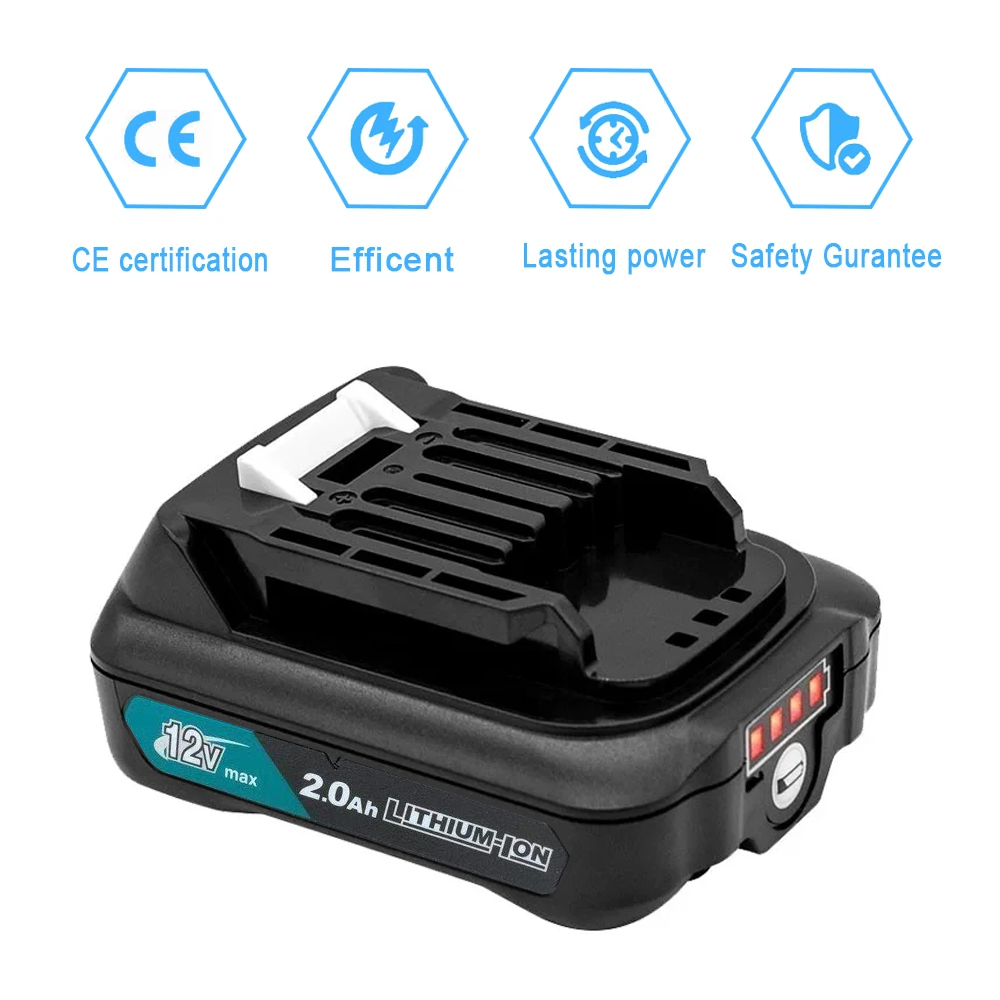 Makita Drill Hp1640 - *** 2.0Ah 充電式リチウムイオンバッテリー 10.8V 12V マキタマックス