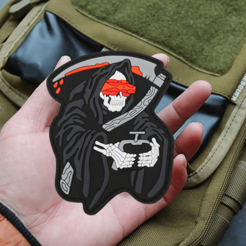 3D Printing Operator - 3D PVC ドローンオペレーターパッチスケルトンフック & ループ戦術士気バッジ腕章バックパック装飾ステッカー衣料用パッチ