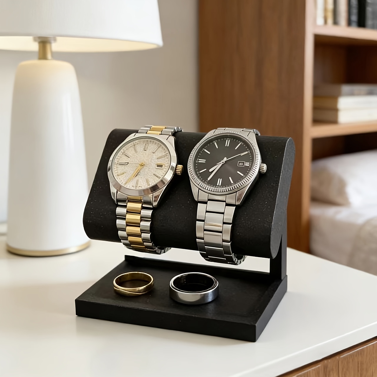 3D Printing Watch - 多目的3Dプリントスタンド、デスクトップウォッチ＆ジュエリーディスプレイラック、リング、ネックレス用のコンパクトホルダー、家庭保管に最適