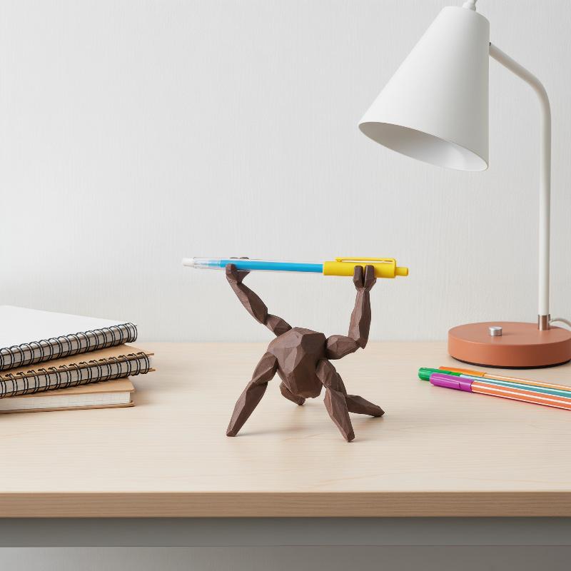 3D Printing Pen - クリエイティブな3Dプリント製品「聖母マリア・ロッキー」ペンホルダー、キュートなキャラクターペンスタンド、楽しい学校や家庭用デスクトップデコレーション