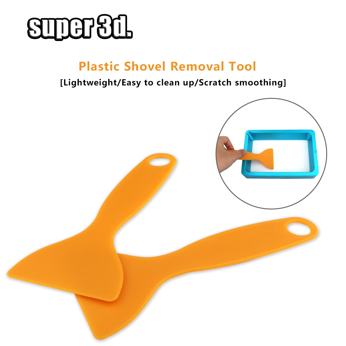 Print Removal Spatula - 3Dプリンター部品 SLA DLP樹脂専用ツールセット プラスチック製シャベル除去ツール スペード スパチュラ