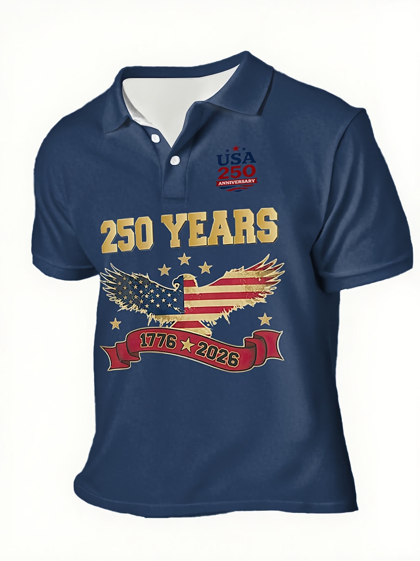 メンズ USA 250周年記念ポロシャツ 3Dプリント US - 3D Printing Eagle のレビューと価格