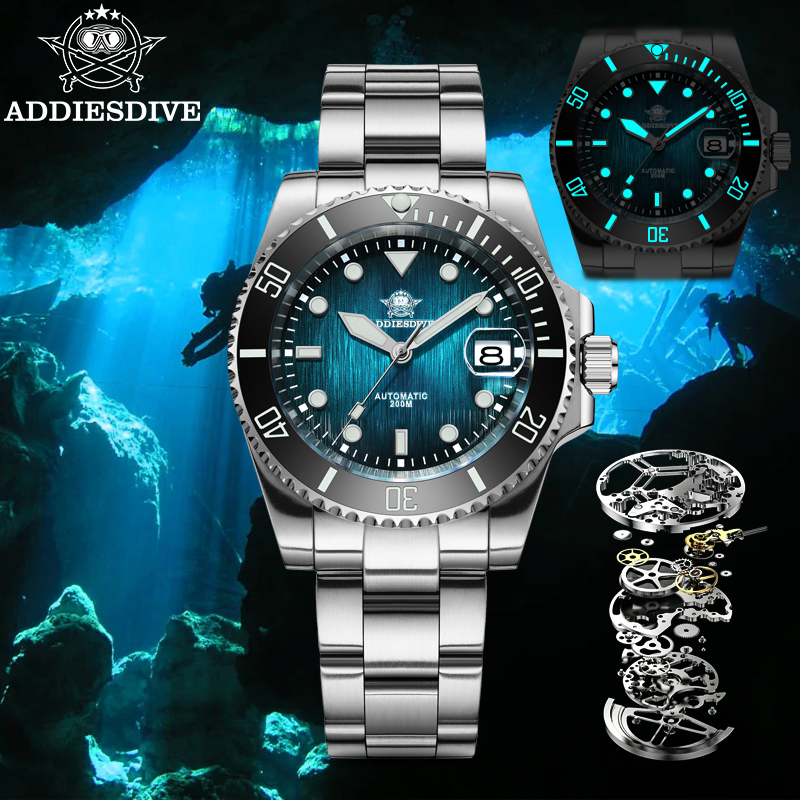 ADDIESDIVE AD2078 自動ダイブウォッチメンズ - 3D Printing Watch のレビューと価格