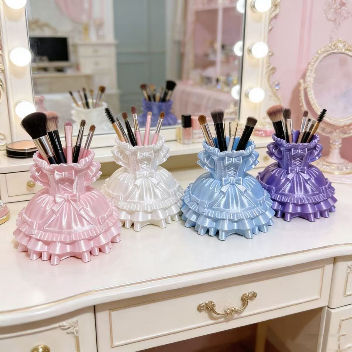 プリンセスドレスメイクアップブラシホルダー＆ペンスタンドホル - 3D Printing Pen のレビューと価格