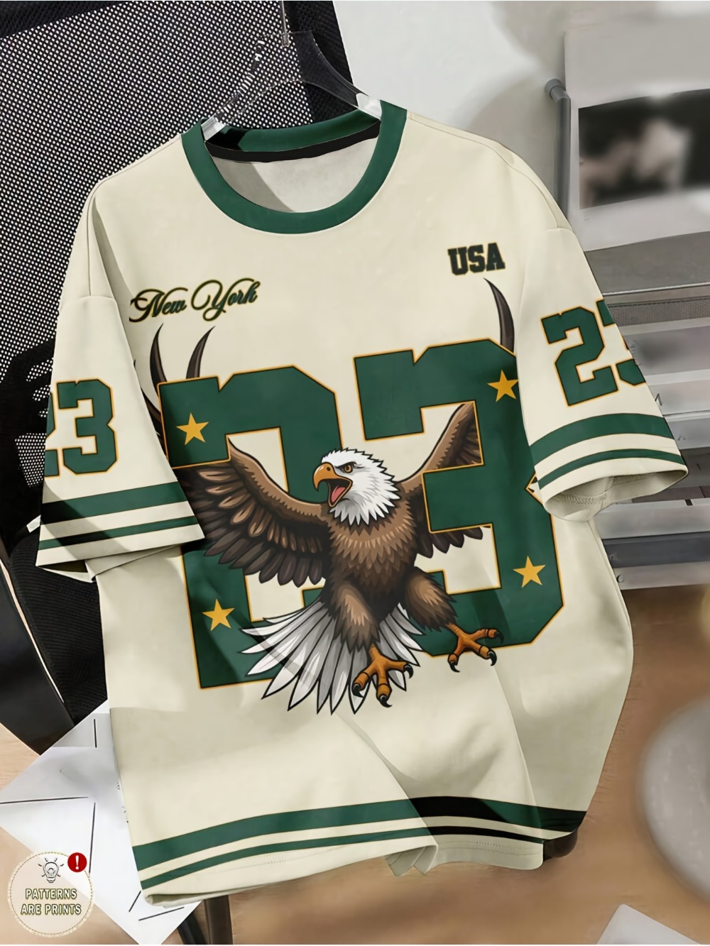 アメリカンヴィンテージイーグル3DプリントベースボールTシャ - 3D Printing Eagle のレビューと価格