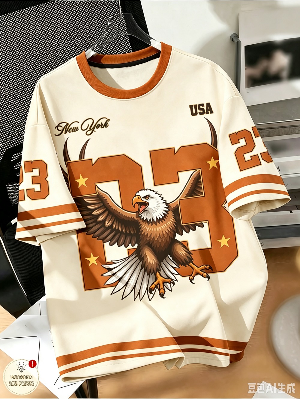 アメリカンヴィンテージイーグル3DプリントベースボールTシャ - 3D Printing Eagle のレビューと価格